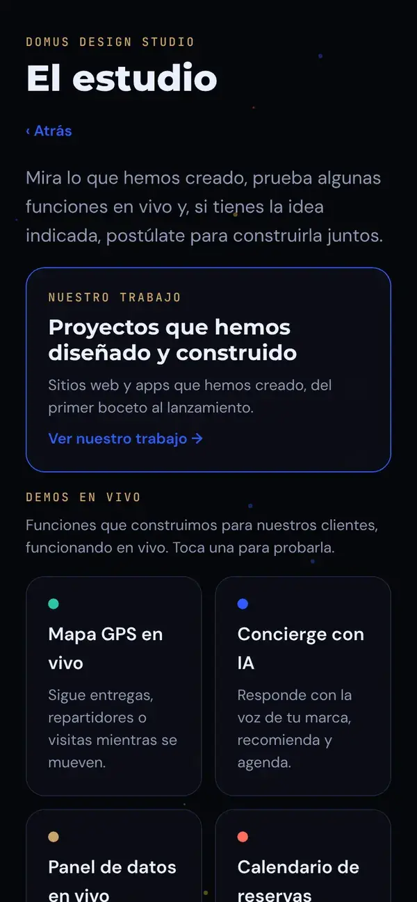 Estudio: nuestro trabajo y demos en vivo