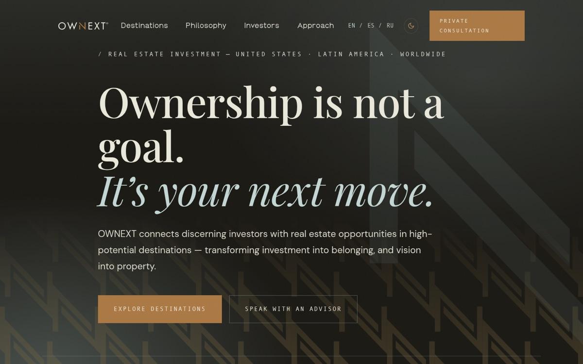 The Ownext website